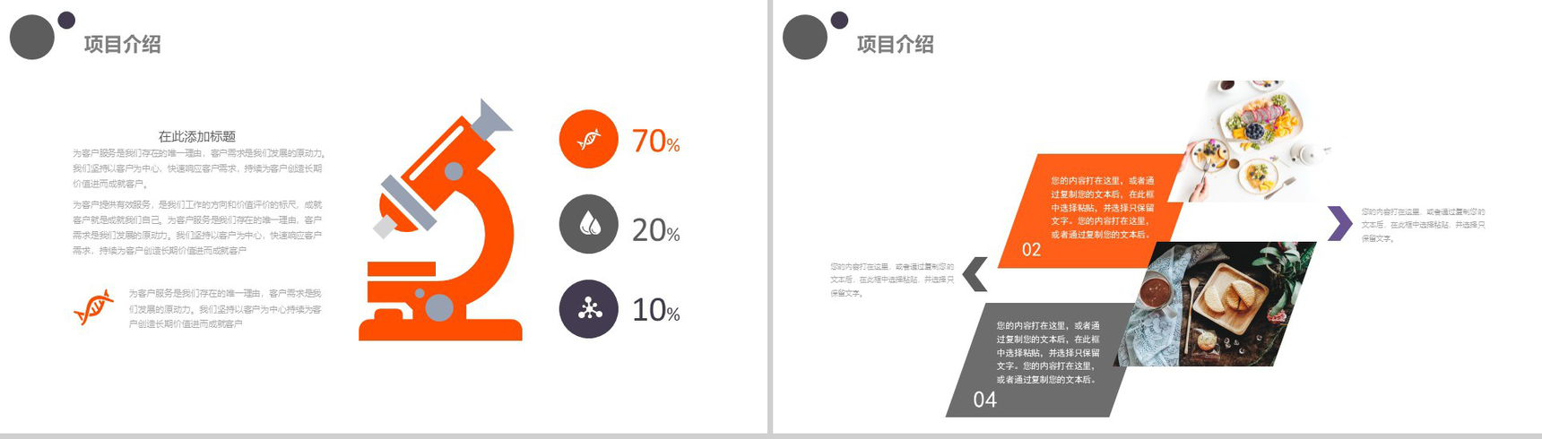 极简商务美味披萨产品宣传推广西餐厅项目策划PPT模板-4