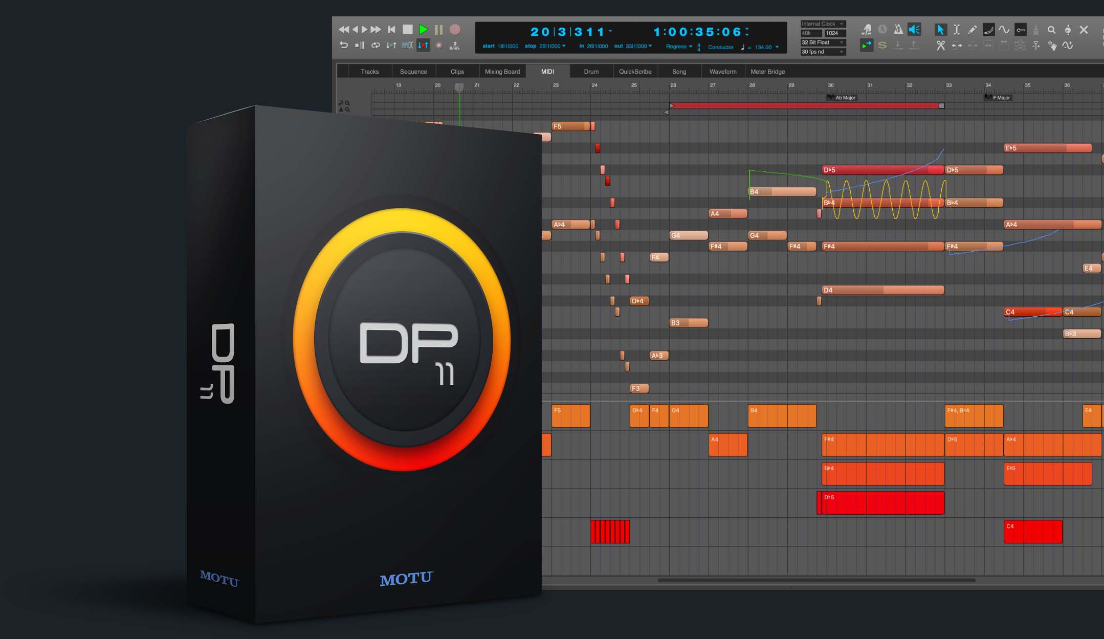 MOTU Digital Performer v11.35 录制编辑混音制作软件Win版