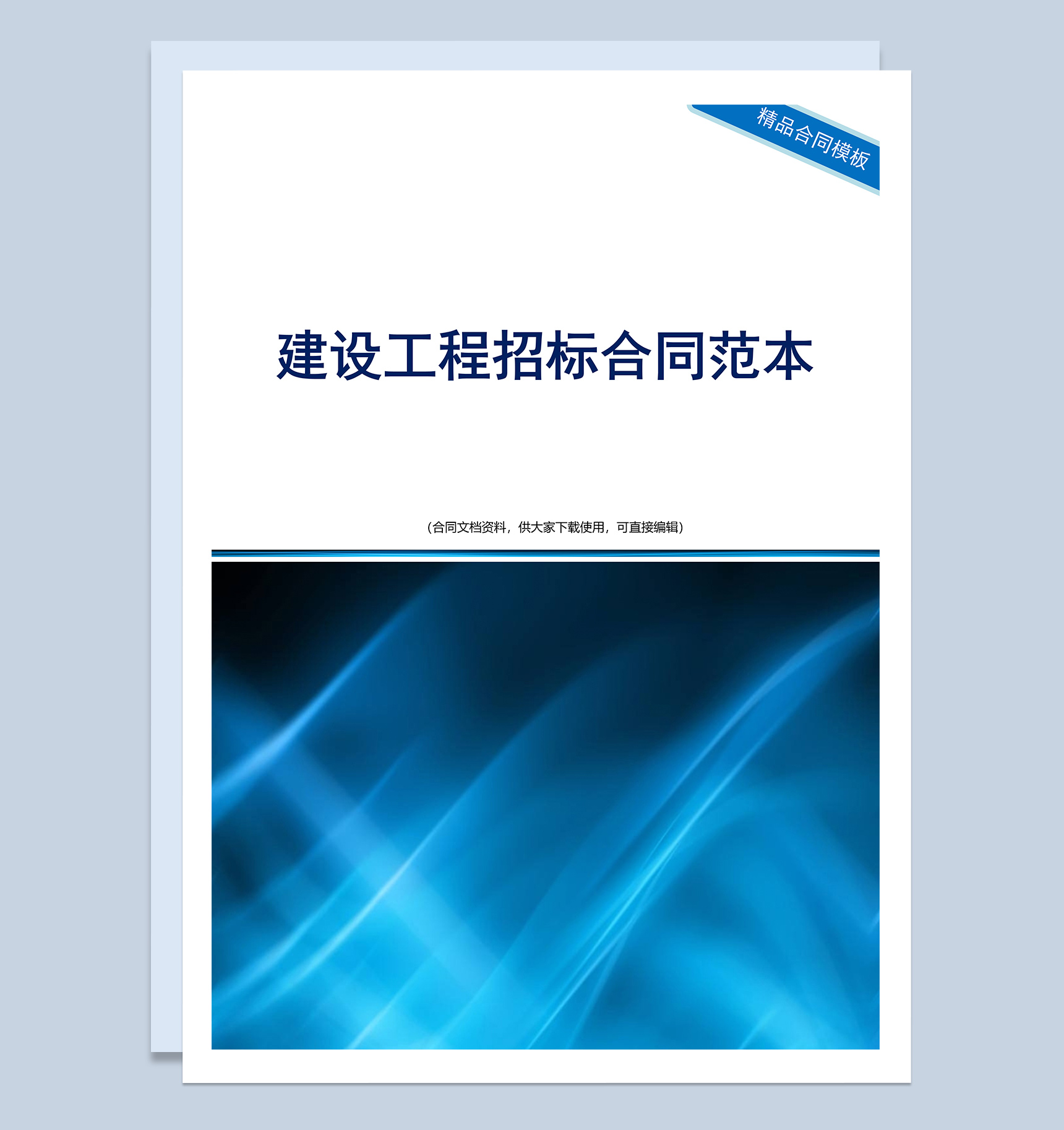 建设工程招标合同范本Word模板-1