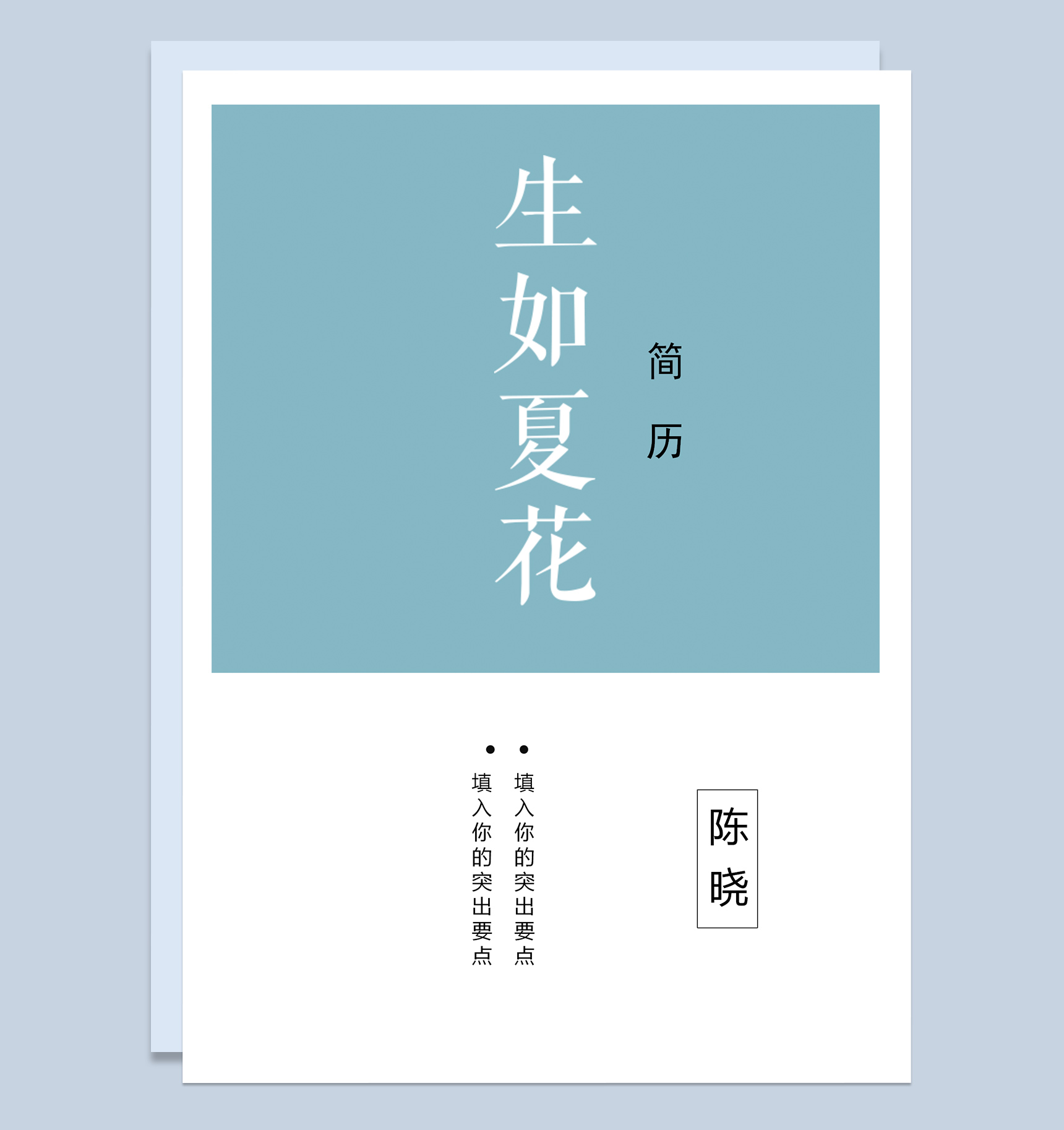 简约成套设计师求职应聘简历Word模板