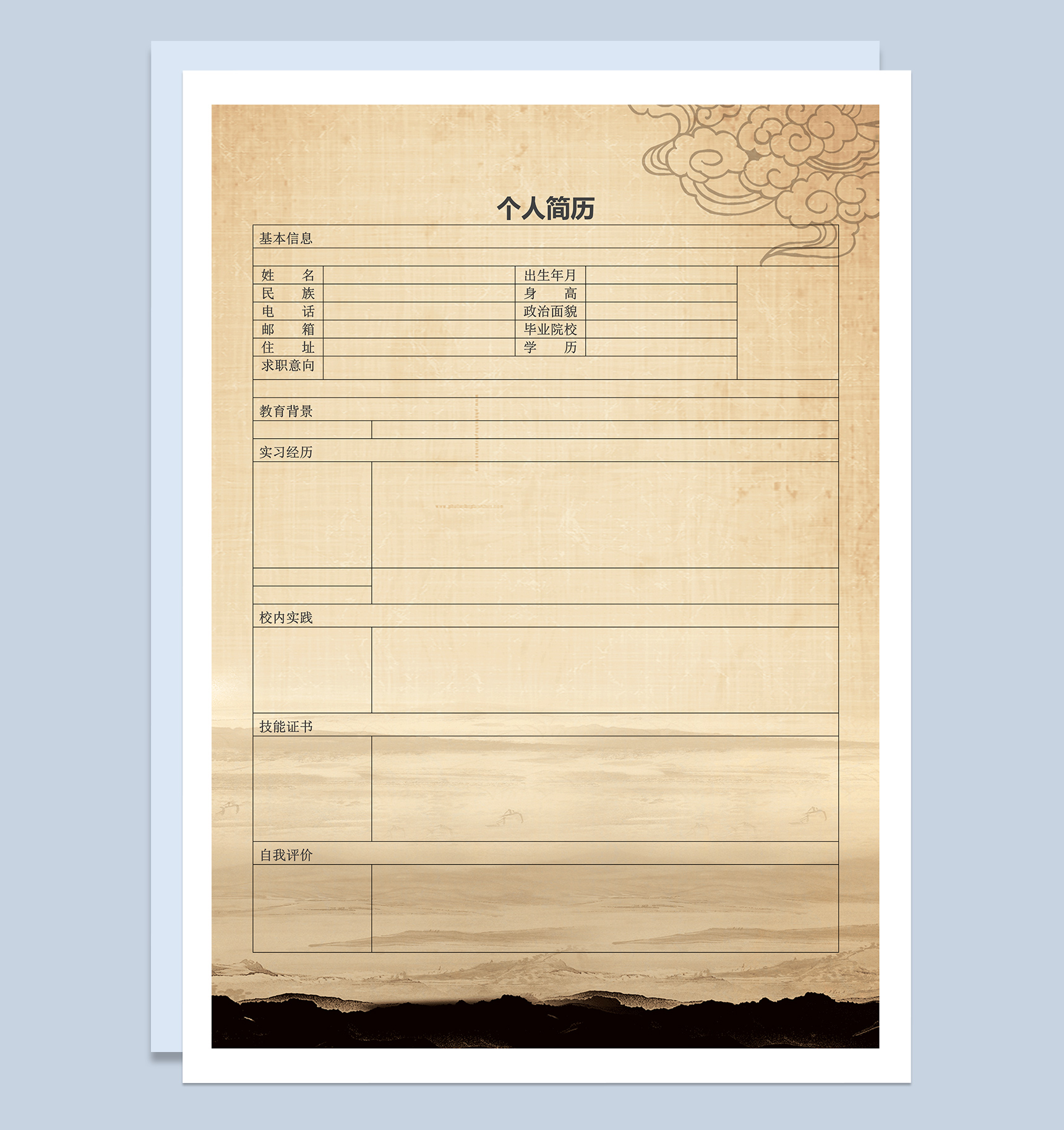 中医师面试求职简历Word模板-2
