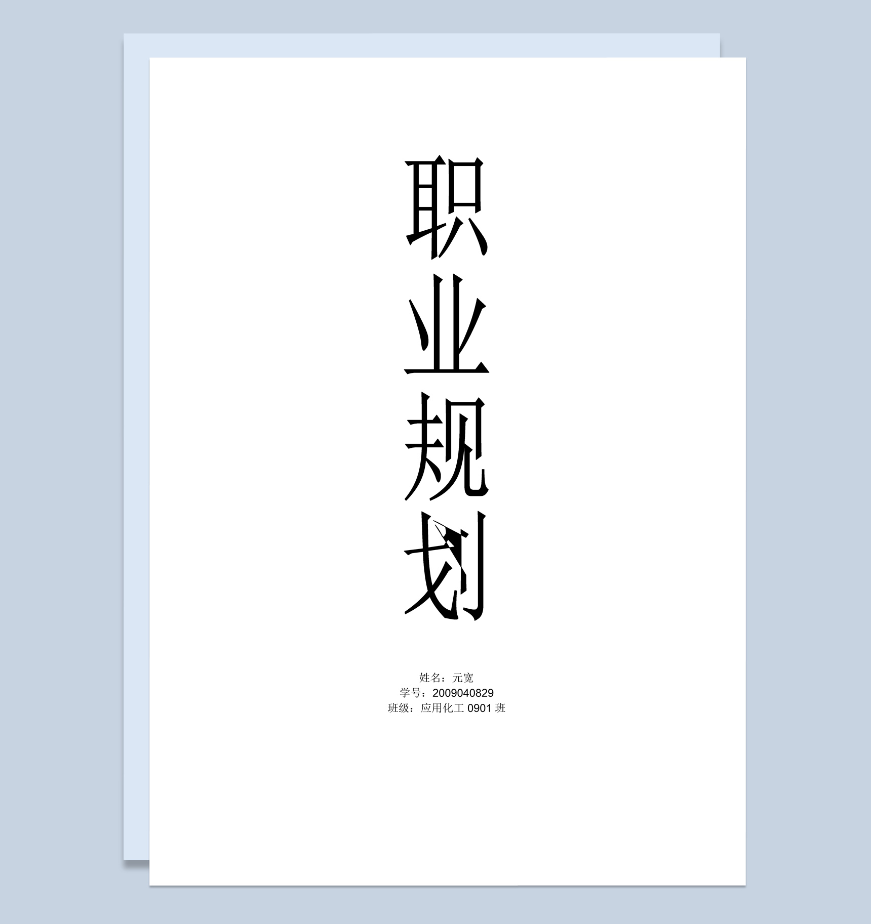 应用化工班学生职业生涯规划书范本Word模板