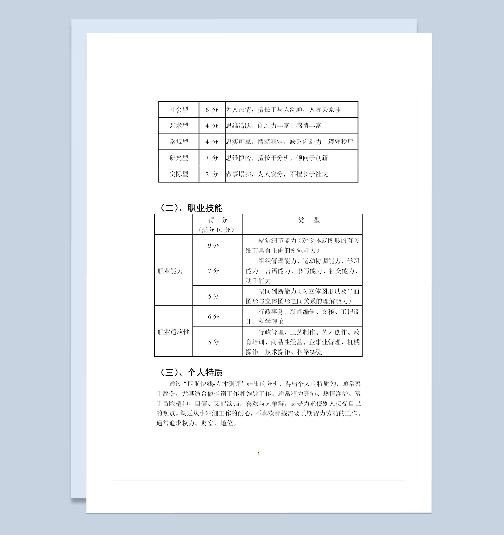 大学生职业规划设计大赛通用职业规划设计书范本Word模板-2