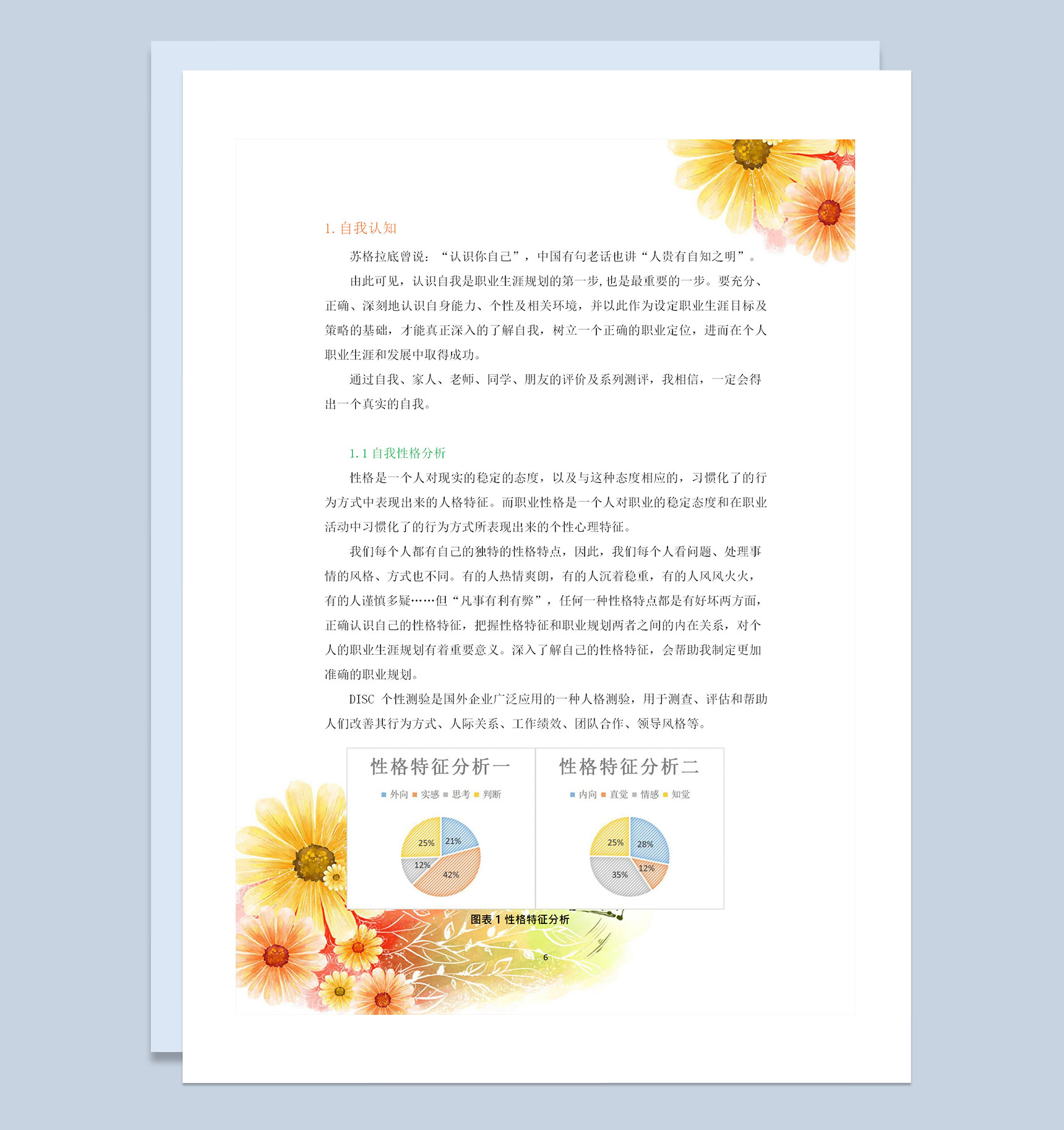 会计类专业学生专用职业生涯规划书Word模板-2