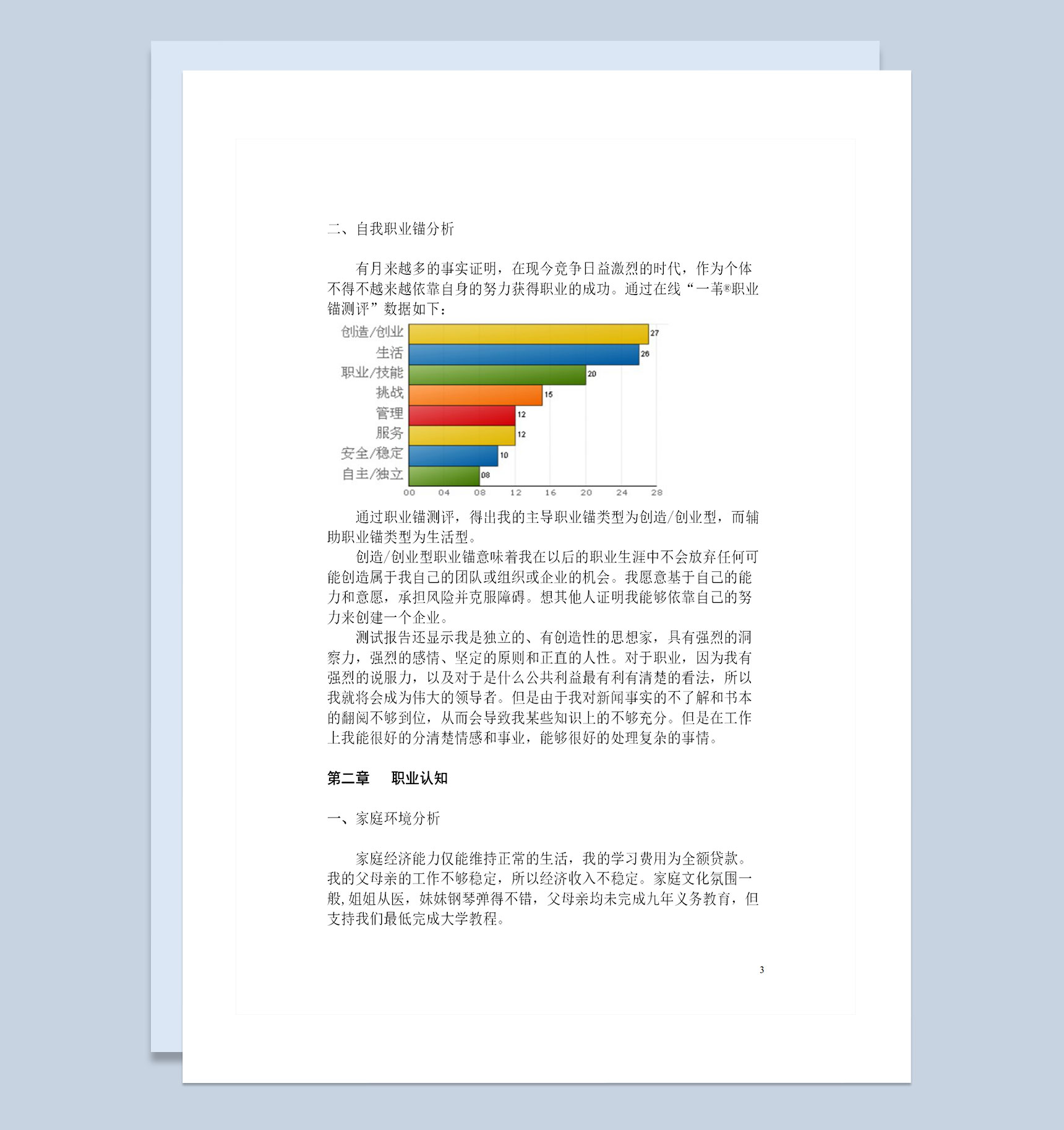 石油工程类专业通用大学生个人职业生涯规划书Word模板
