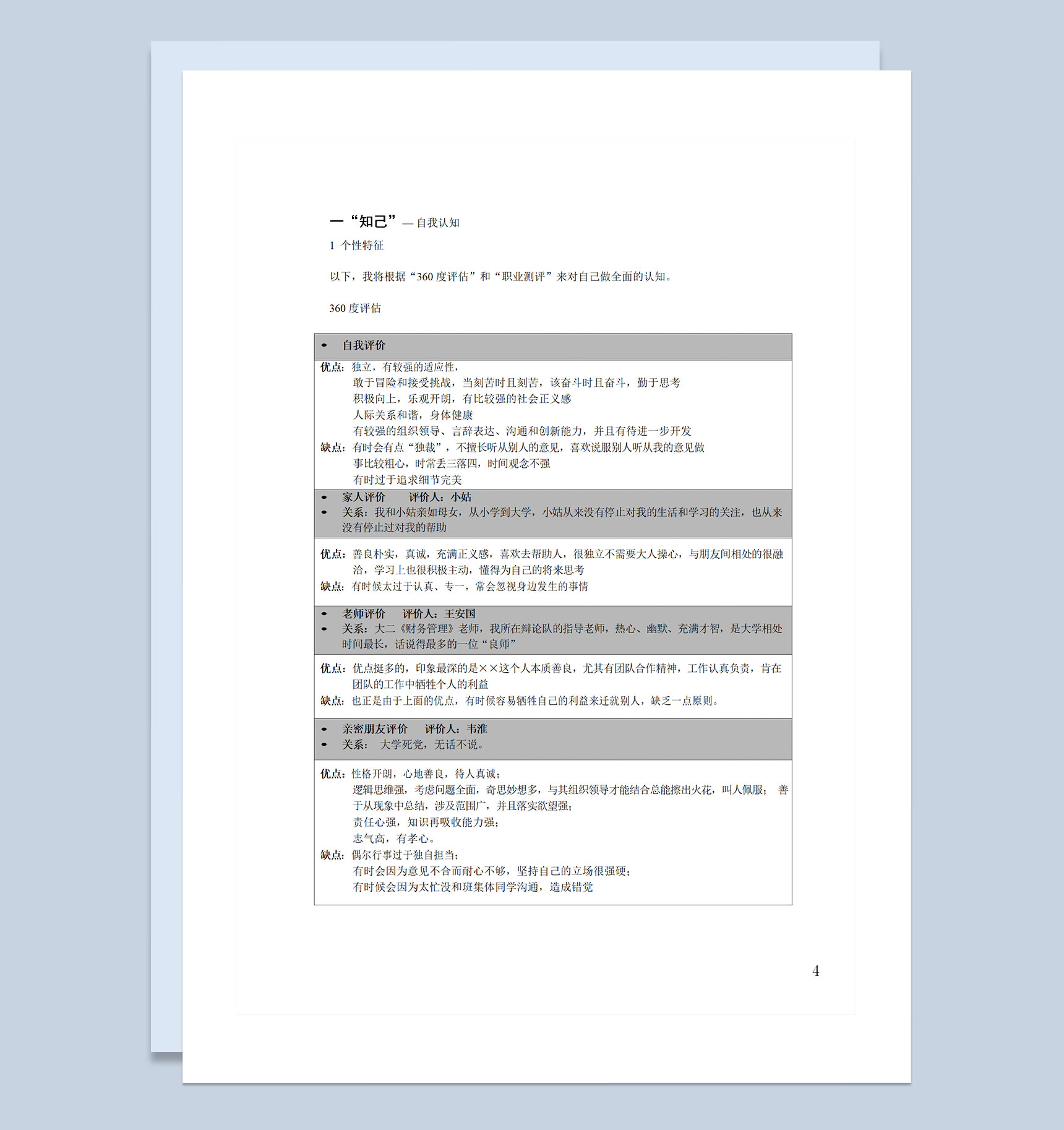 绿色简约大学生职业生涯规划书Word模板-2
