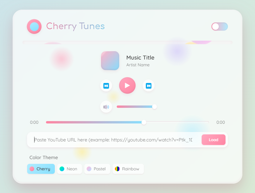 主题音乐按钮组件代码素材
