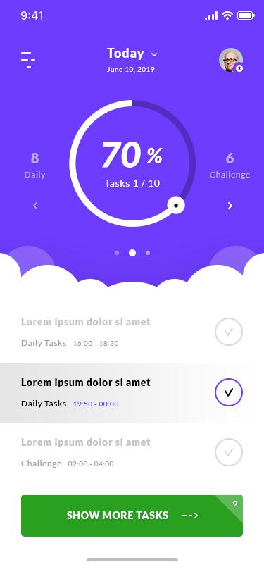 app工作事项管理ui设计模板