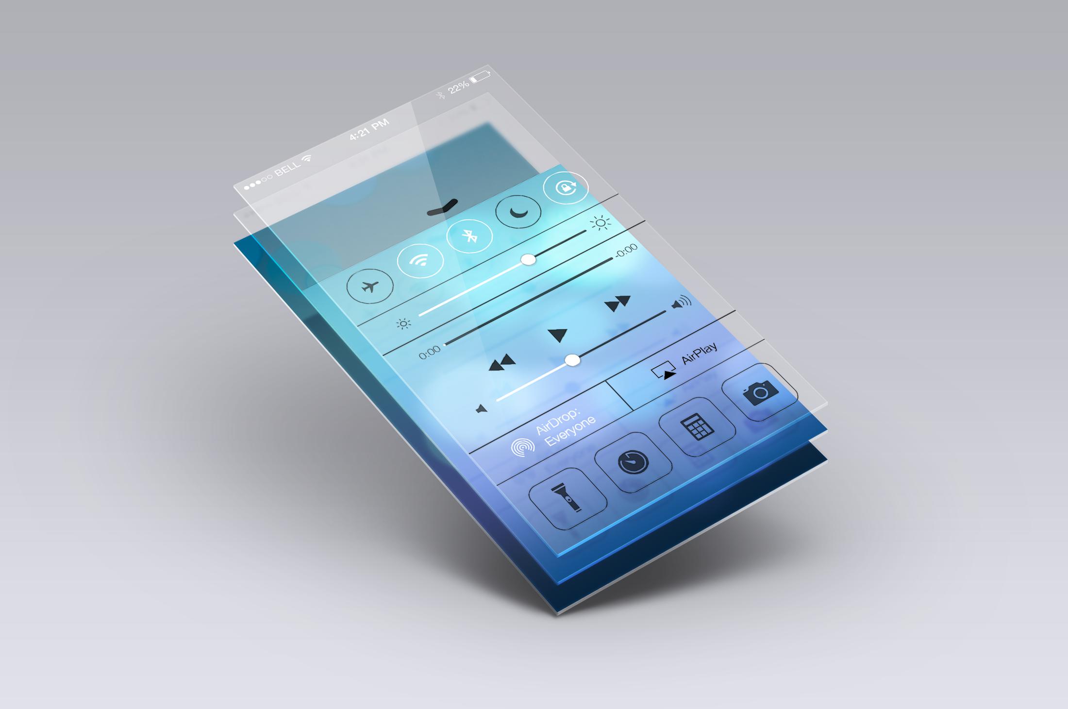 iphone手机IOS7系统界面UI素材下载