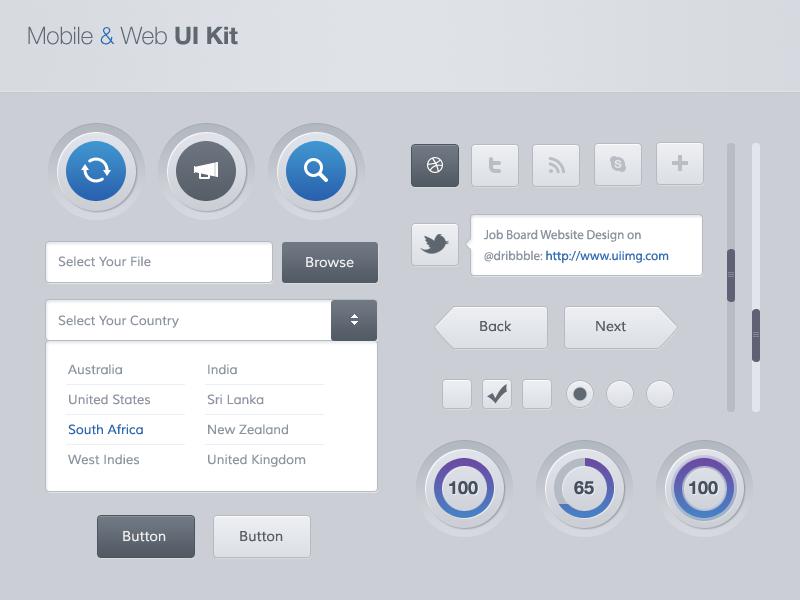 web网页表单ui界面元素psd素材下载