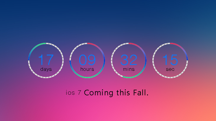 iOS7风格的倒数计时器PSD分层素材下载
