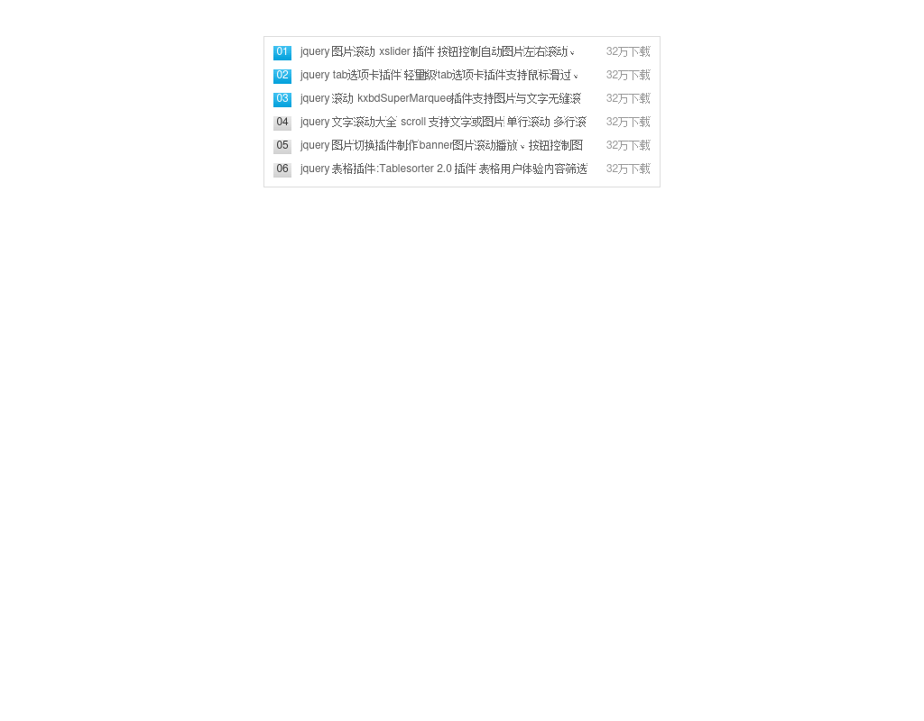 div css教程TOP排行榜或新闻列表最标准div css样式表代码写法